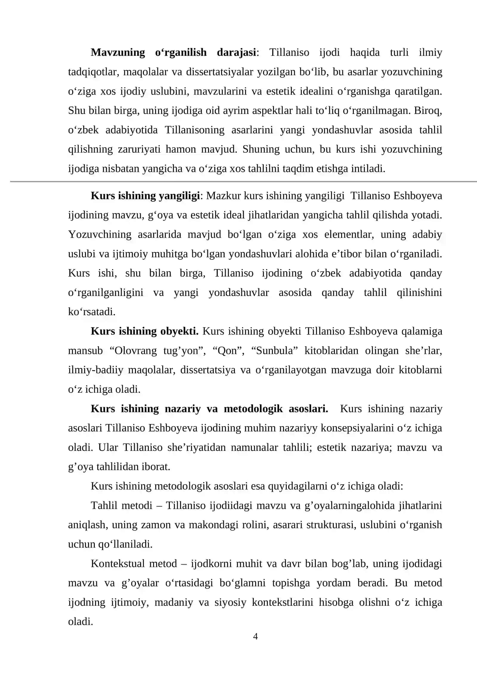 TILLANISO IJODINING OʻZIGA XOSLIGI 4