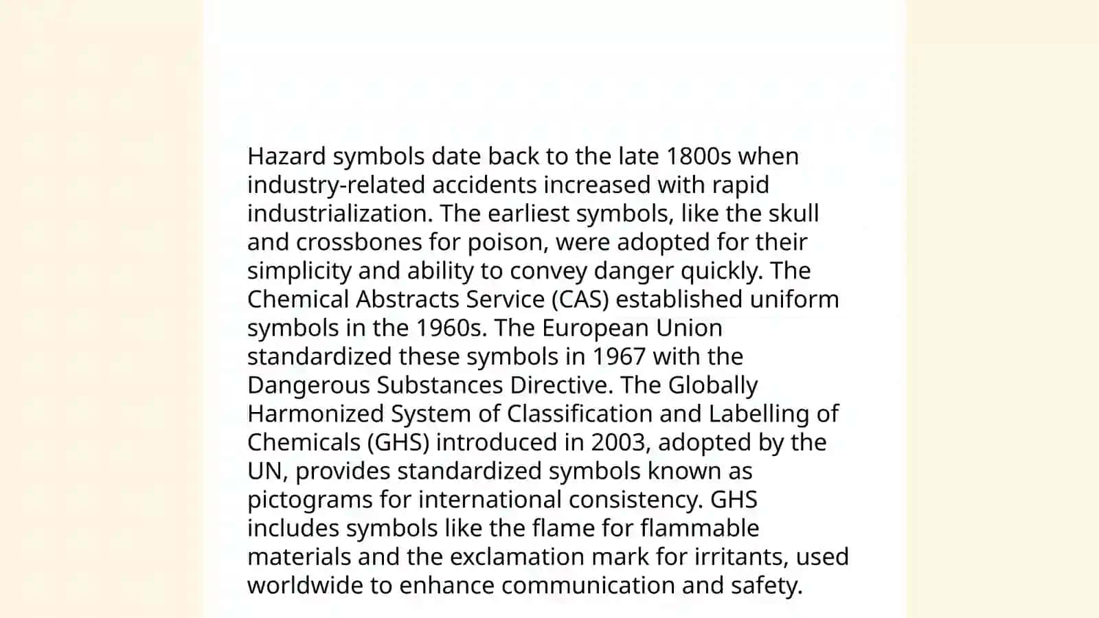 Hazard symbols 4