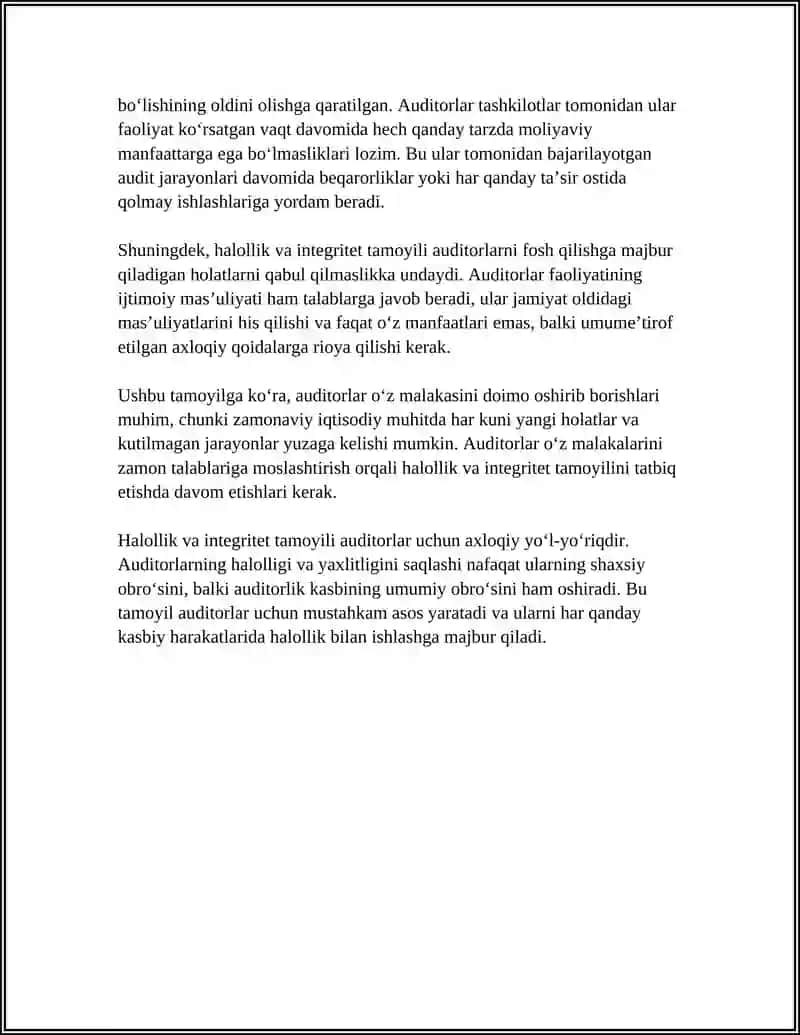 AUDITORLIK STANDARTLARINING ASOSINI TASHKIL ETUVCHI TAMOYILLAR 4