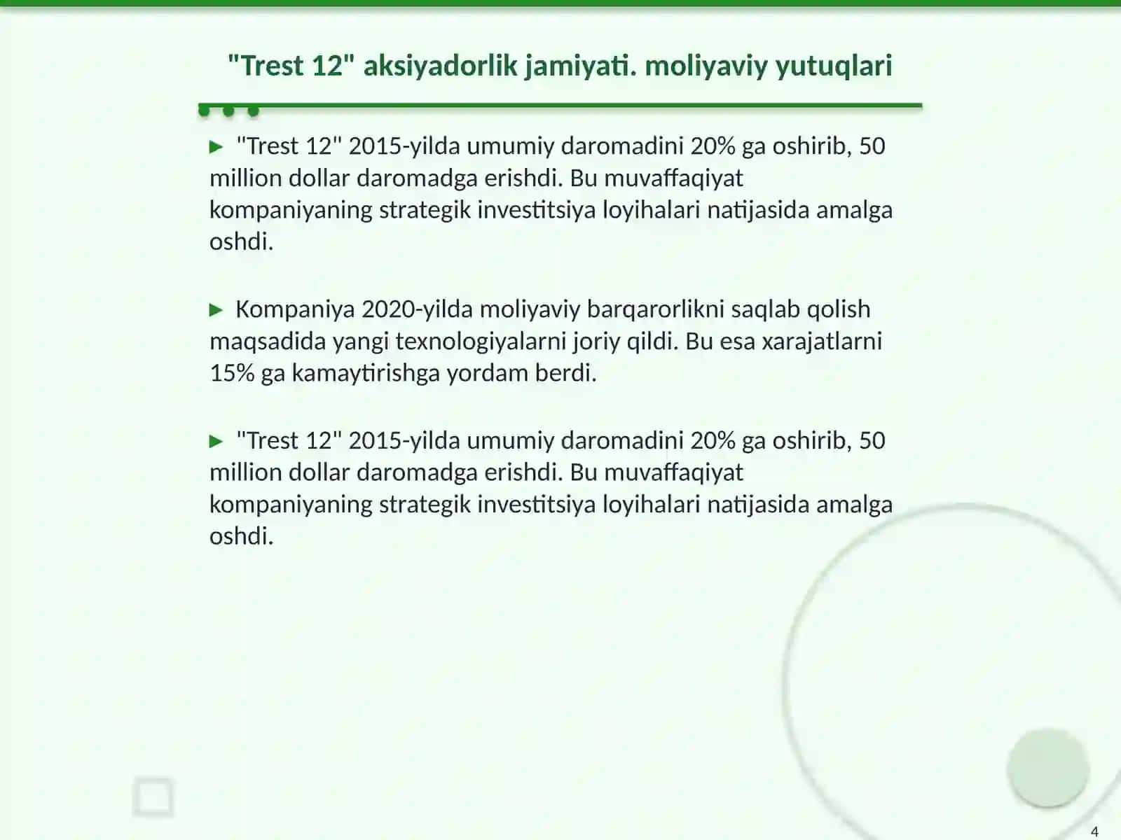 "Trest 12" aksiyadorlik jamiyati 4