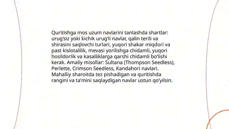 Uzumni suniy usulda quritish 4
