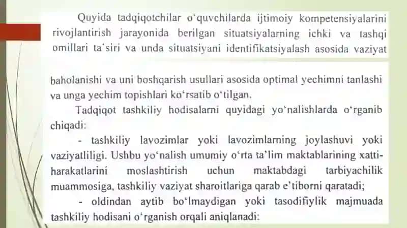 Tarbiya fanini o'qitishda situativ ta'lim 4