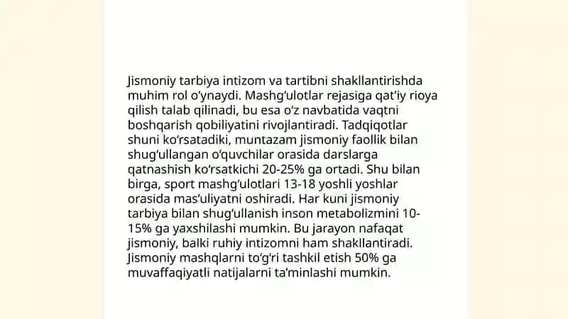 Jismoniy tarbiya darslarining tarbiyaviy vazifalari 4
