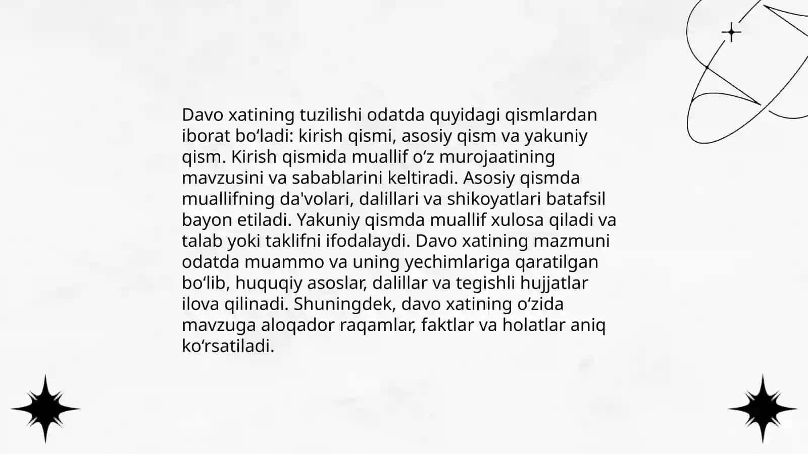 Xizmat xatlari. Davo xat axborot xat. Talabnoma 4