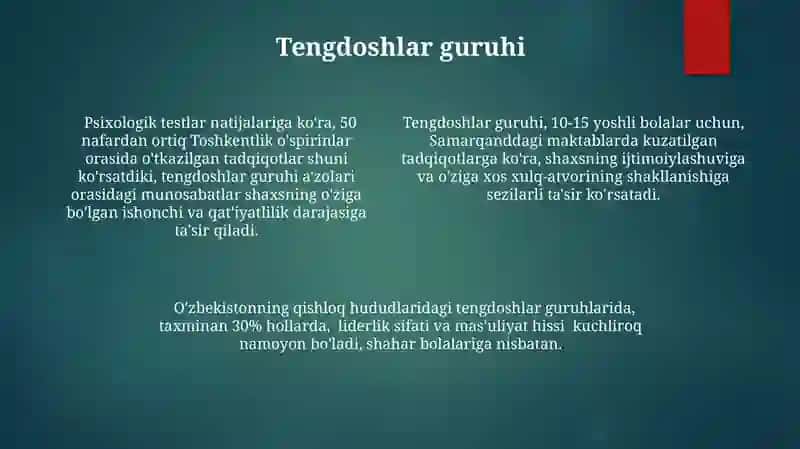 Xarakter shakillanishiga ta'sir etuvchi omillar 4