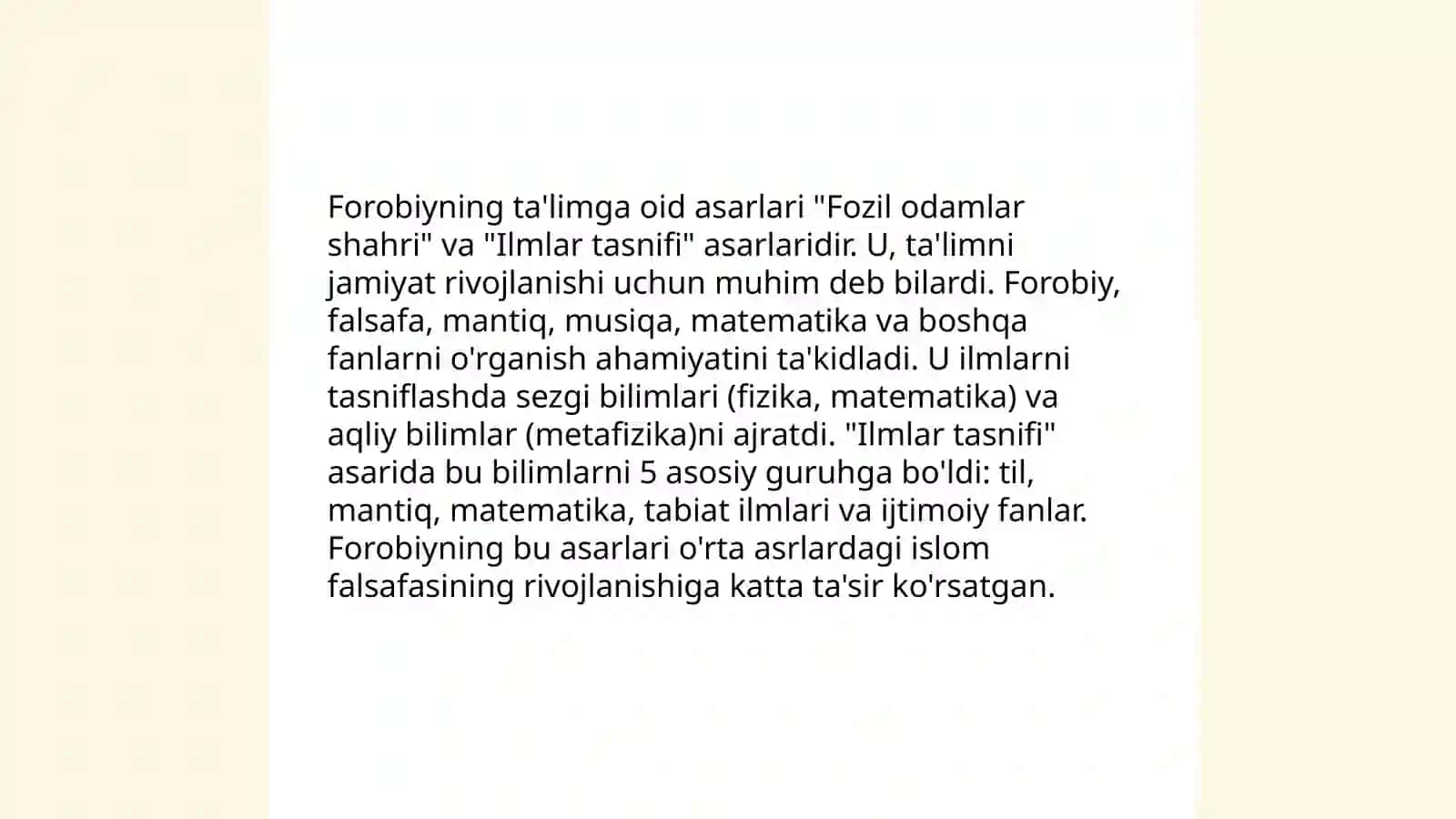 Abu Nasr Forobiyning pedagogik qarashlari 4
