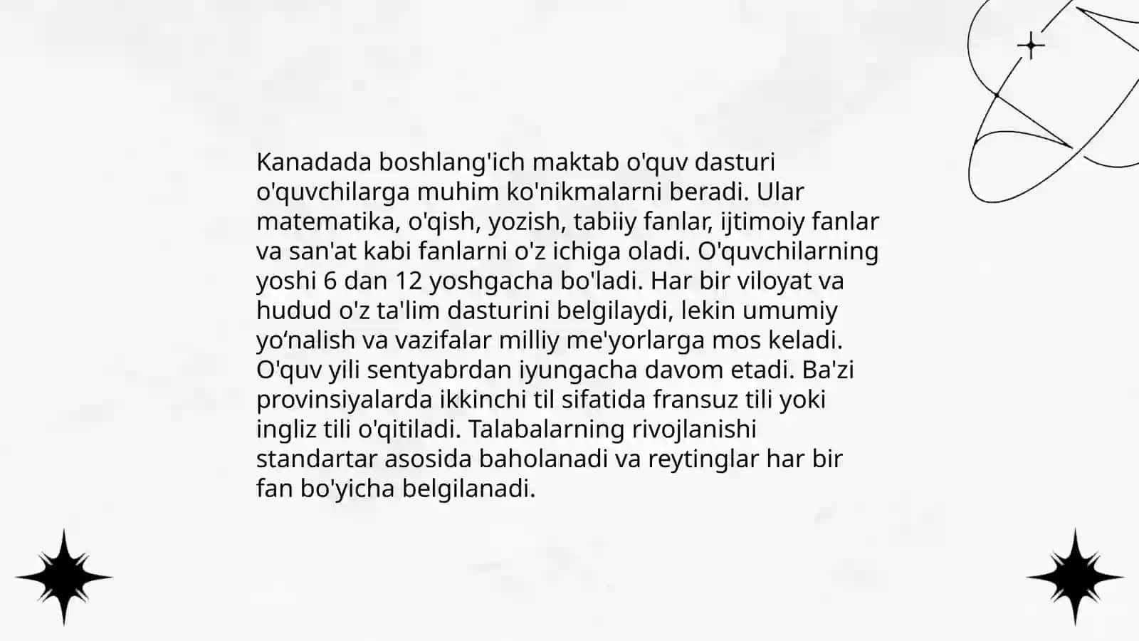 Kanadada boshlang'ich ta'lim 4