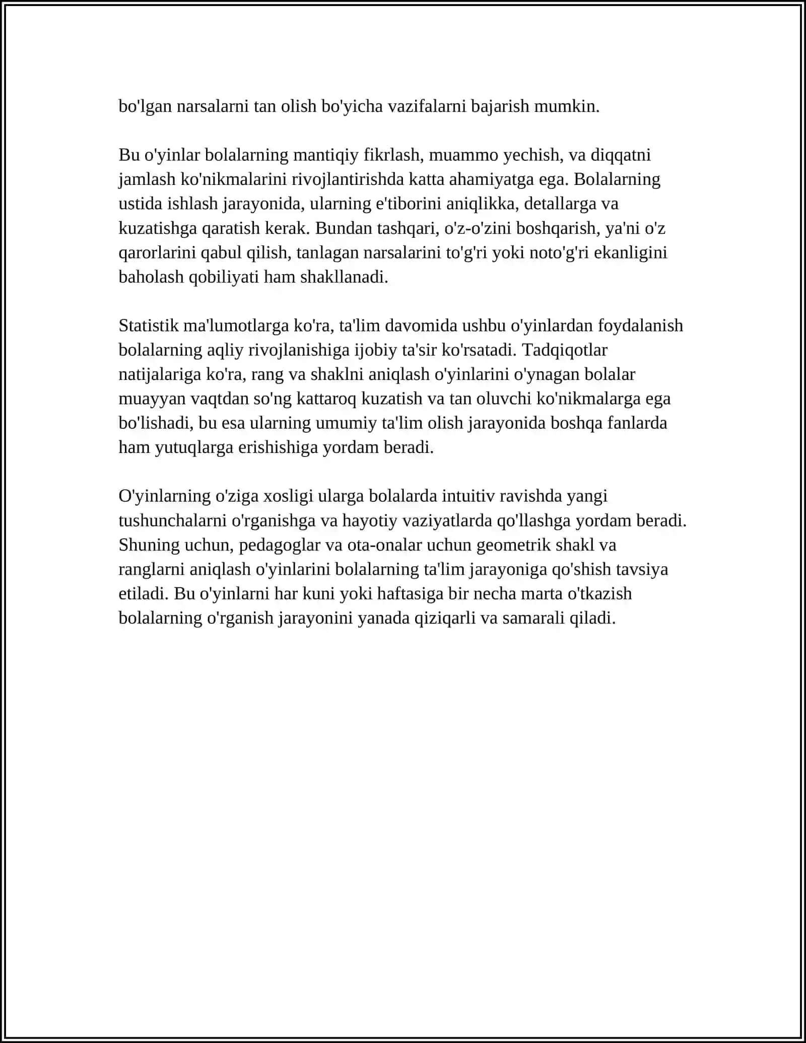 Geometrik shakl va ranglarni aniqlash o'yinlari 4