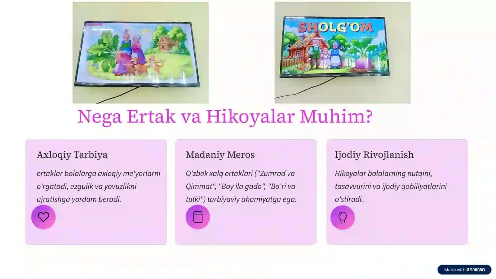 Maktabgacha katta guruh bolalarini rivojlantirishga mo'ljallangan hikoyalar to'plamini yaratish 4