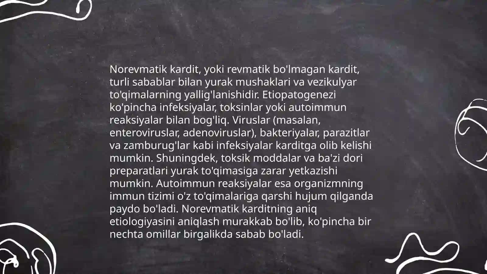 Norevmatik karditlar Ta'riflanishi 4