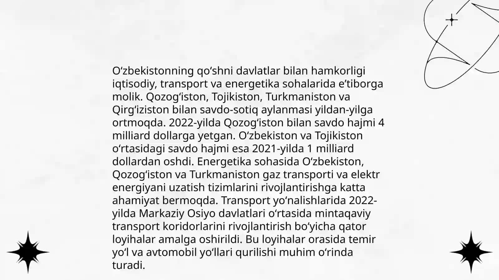 Oʻzbekistonning tinchliksevar tashqi siyosati va uning jahon hamjamiyati tomonidan tan olinishi 4