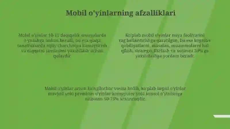 Mobil o'yinlar 4