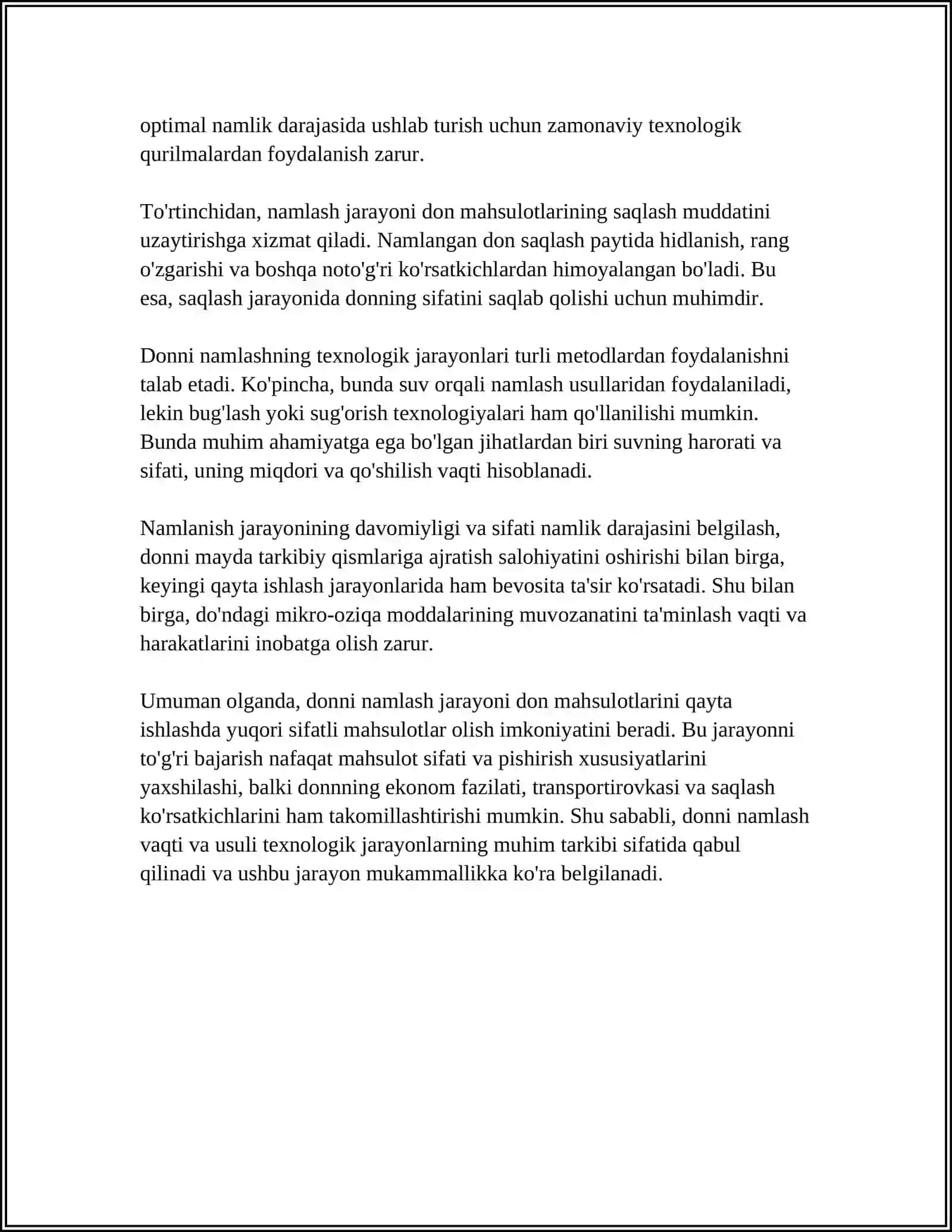 DONNI NAMLASH VA DAMLASH JARAYONI 4