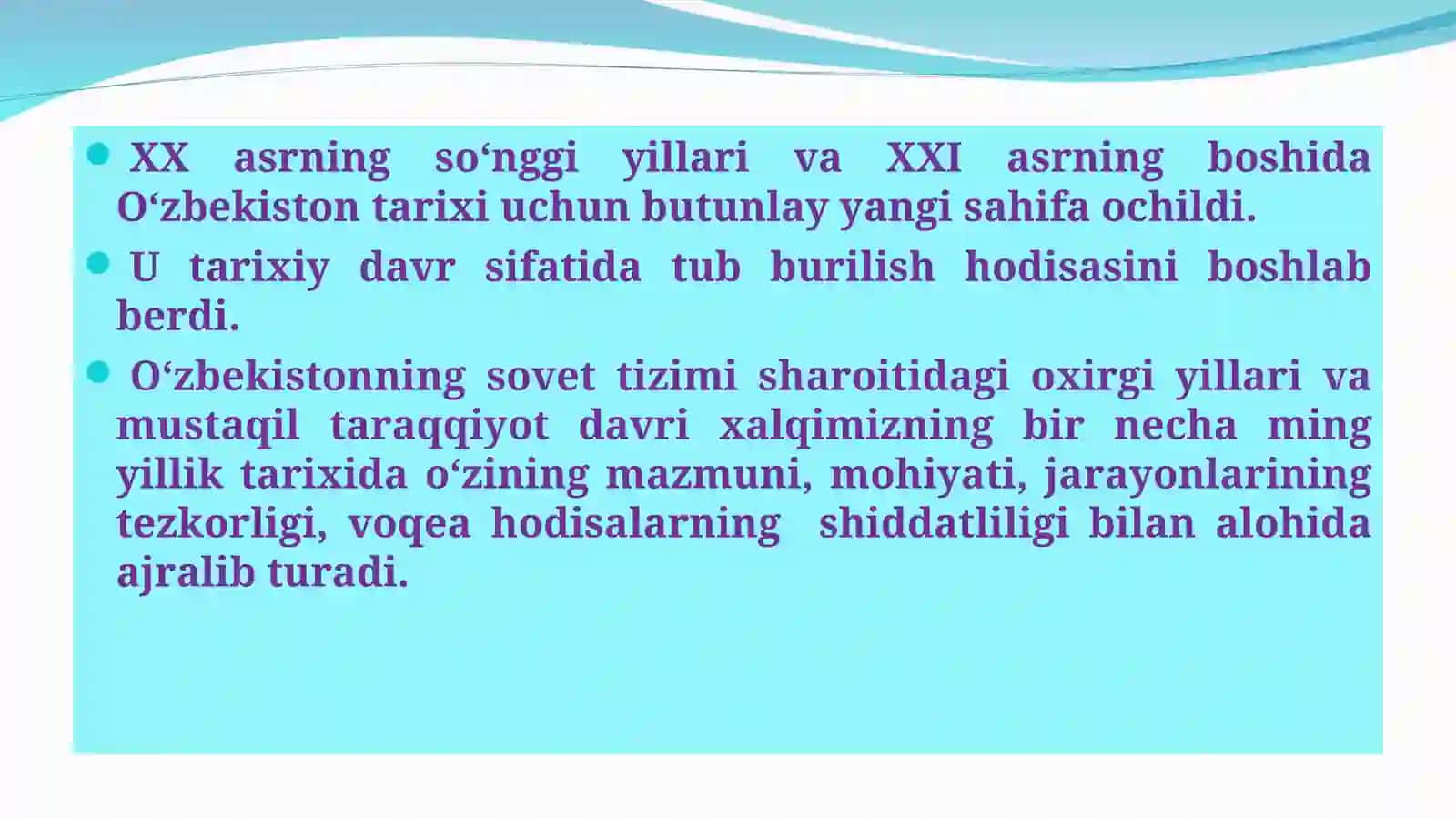 O‘zbekistonning eng yangi tarixi fanining predmeti maqsadi va vazifalari,  nazariy-metodologik tamoyillari 4
