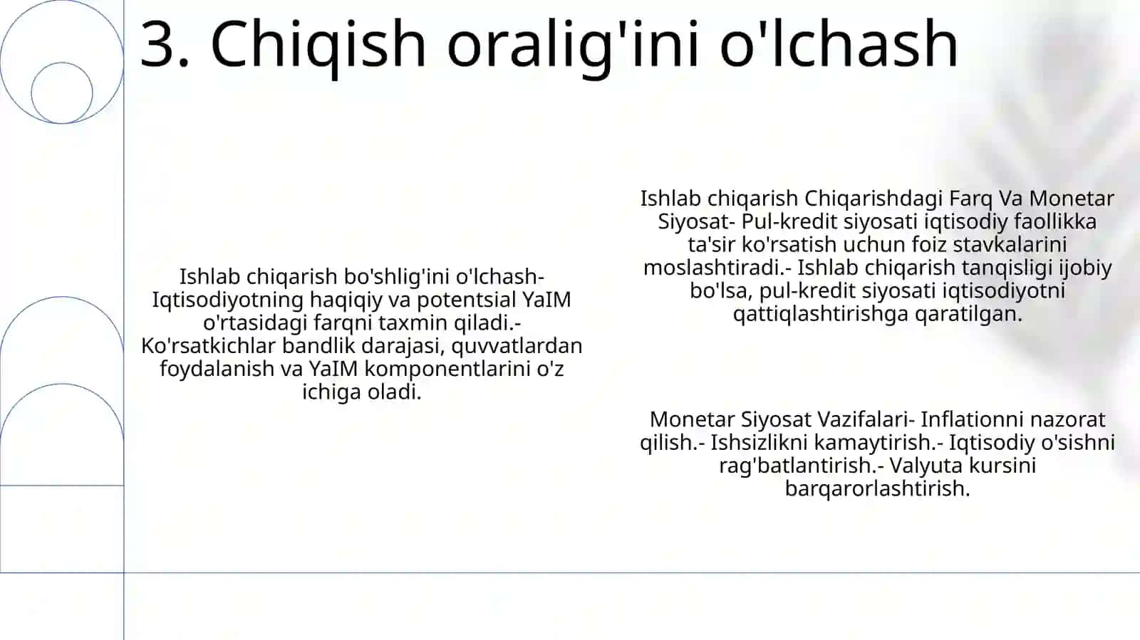 Ishlab Chiqarishdagi Farq Va Monetar Siyosat 4