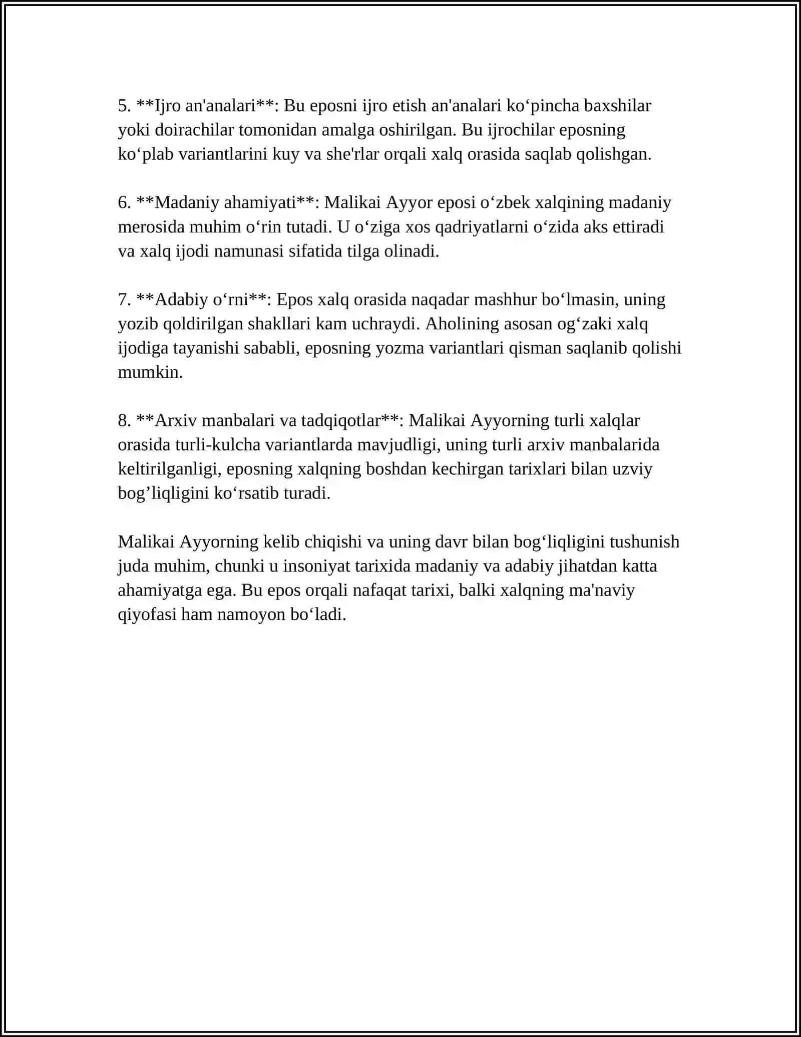 ,, MALIKAI AYYOR" DOSTONI TAHLILI 4