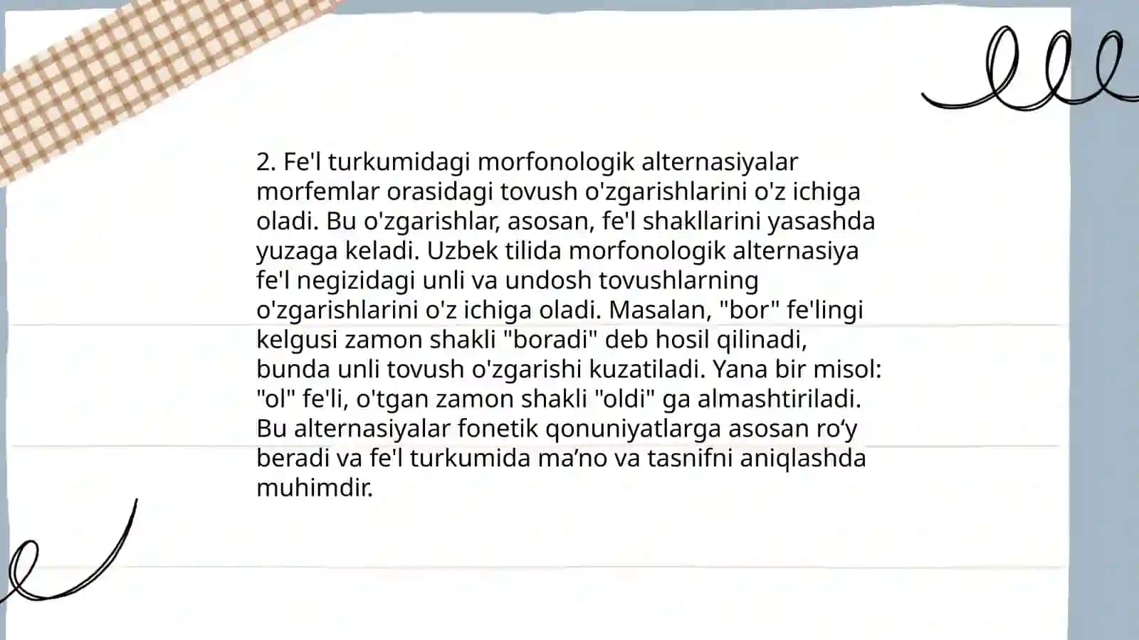 So'z turkumlaridagi morfonologik alternasiyalar 4