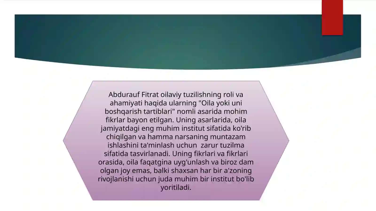 ABDURAUF FITRATNING “OILA YOKI UNI BOSHQARISH TARTIBLARI” ASARINI O’RGANISH 4