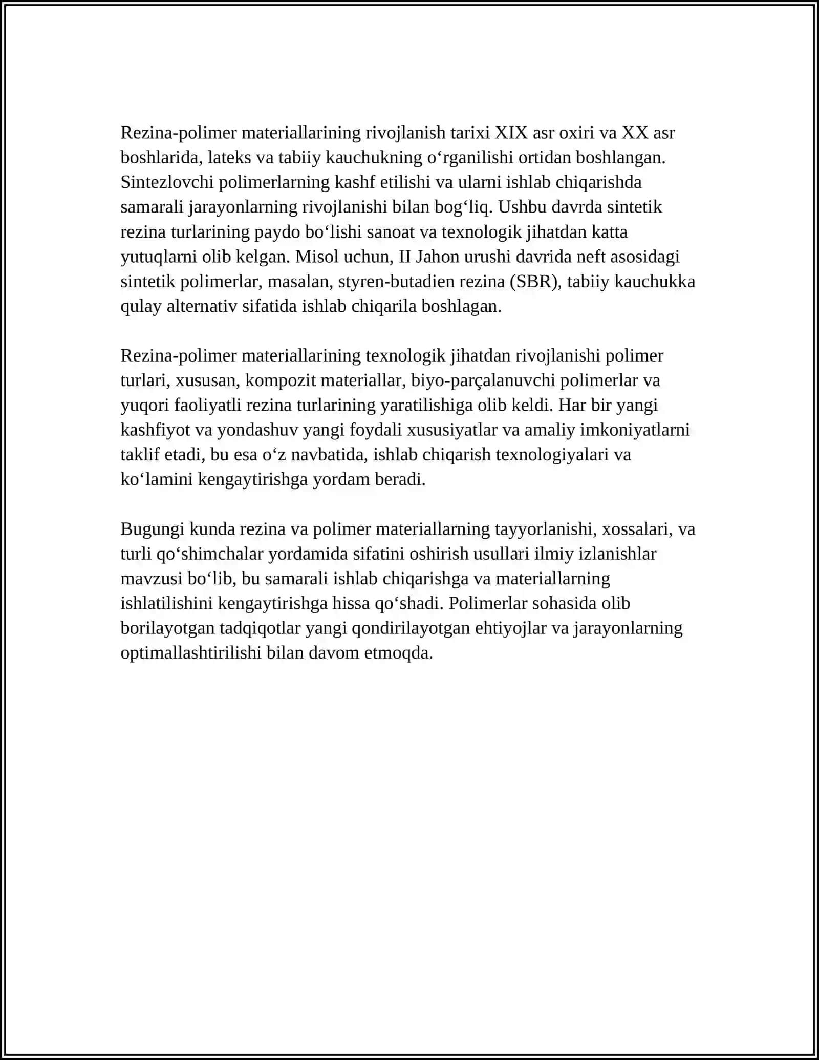 REZINA-POLIMER MATERIALLAR HAQIDA TUSHUNCHA VA RIVOJLANISH TARIXI 4
