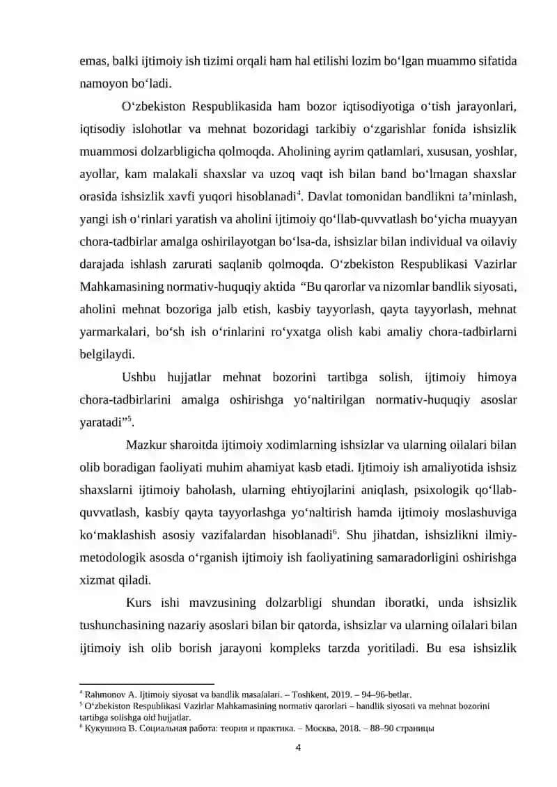 Ishsizlik ta’rifi va ishsizlarning asosiy muammolari 4