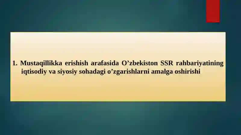 Mustaqil O‘zbekiston Respublikasi Tashkil Topishi 4