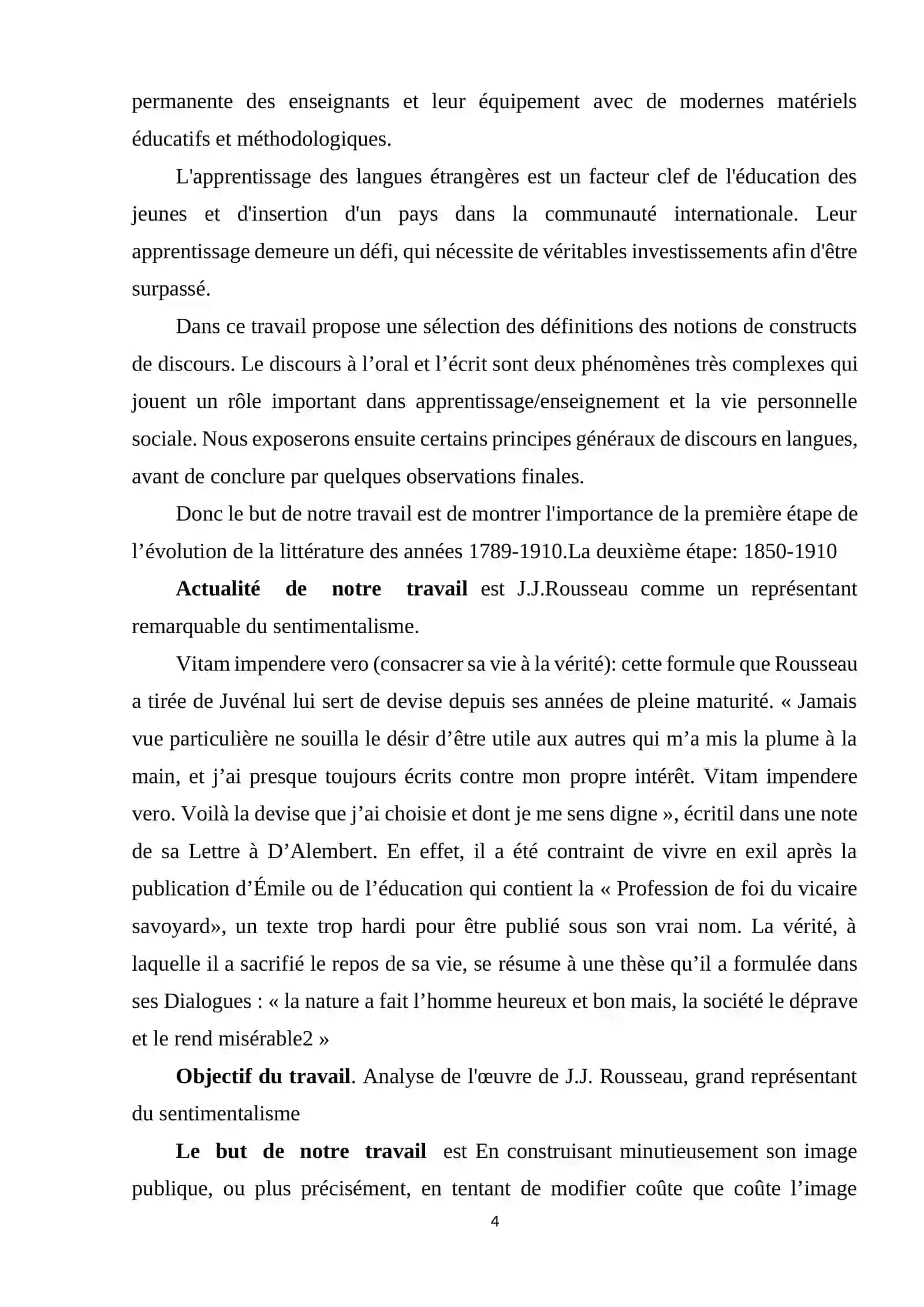 TRAVAIL DE FIN D’ANNÉE 4