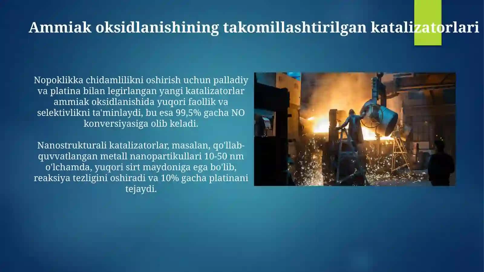 HNO3 ishlab chiqarishning yangi energotejamkor texnologiyalari 4