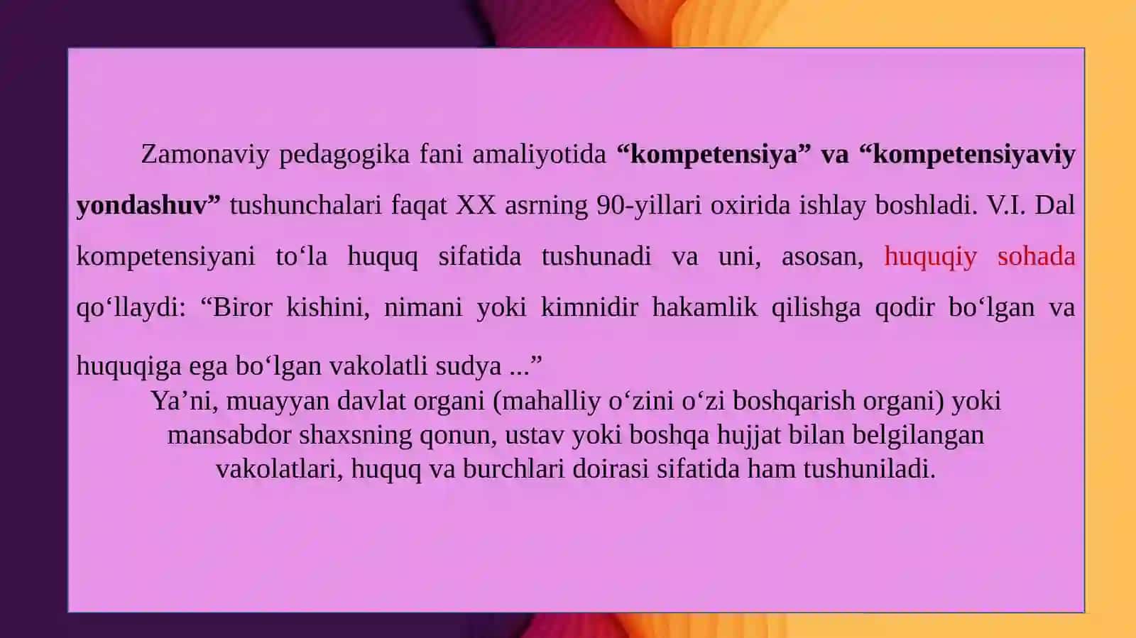 Nutqiy muloqot; til sohibining kommunikativ kompetensiyasi 4