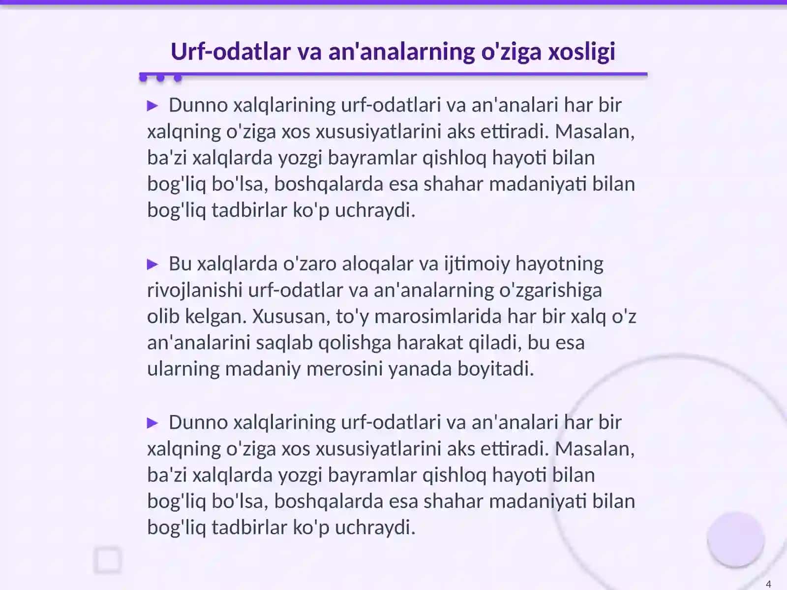 Dunno xalqlari madanyatidagi umumiylik va farqlar 4