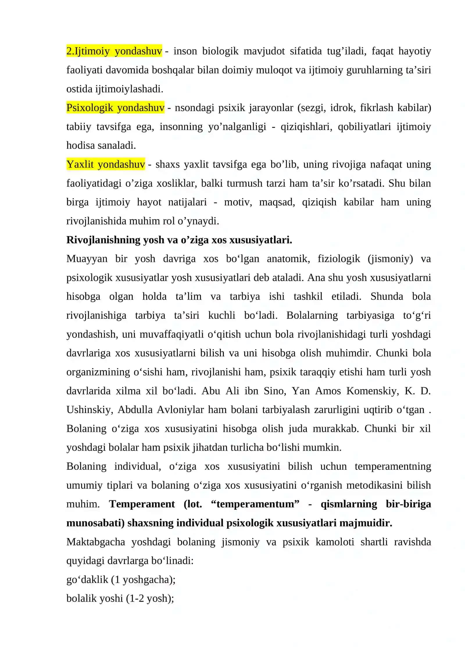 Bolalik – insonning ijtimoiy hayot meʼyorlarini egallay boshlash davri 4