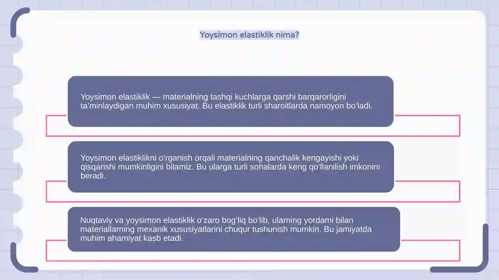Nuktaviy va yoysimon elastiklik 4