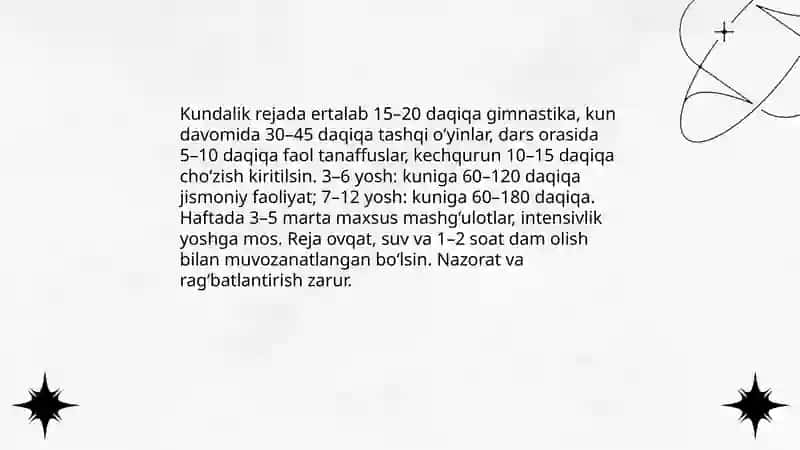 Bolalar kundalik hayotida jismoniy tarbiya 4