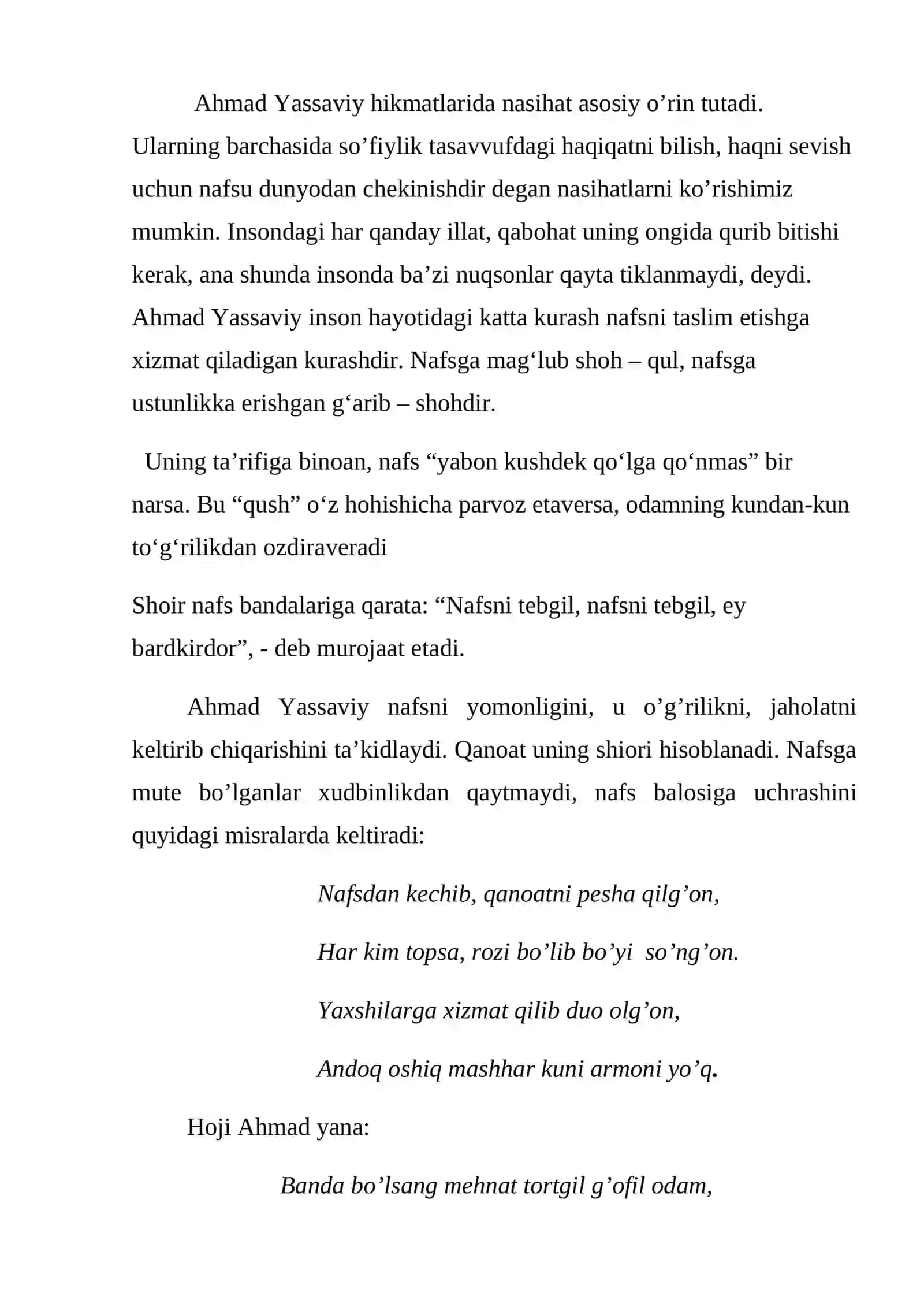 Ho’ja Ahmad Yassaviy hayoti va pedagogik qarashlari 4