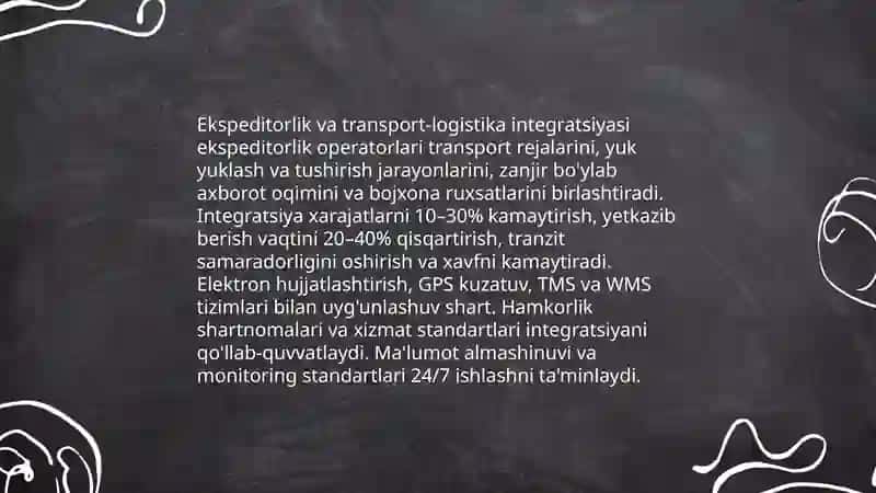 Ekspeditorlik xizmati va ularning logistika tizimidagi órni 4