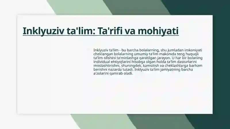 O’zbekistonda imkoniyati cheklangan bolalar uchun inklyuziv ta’lim 4