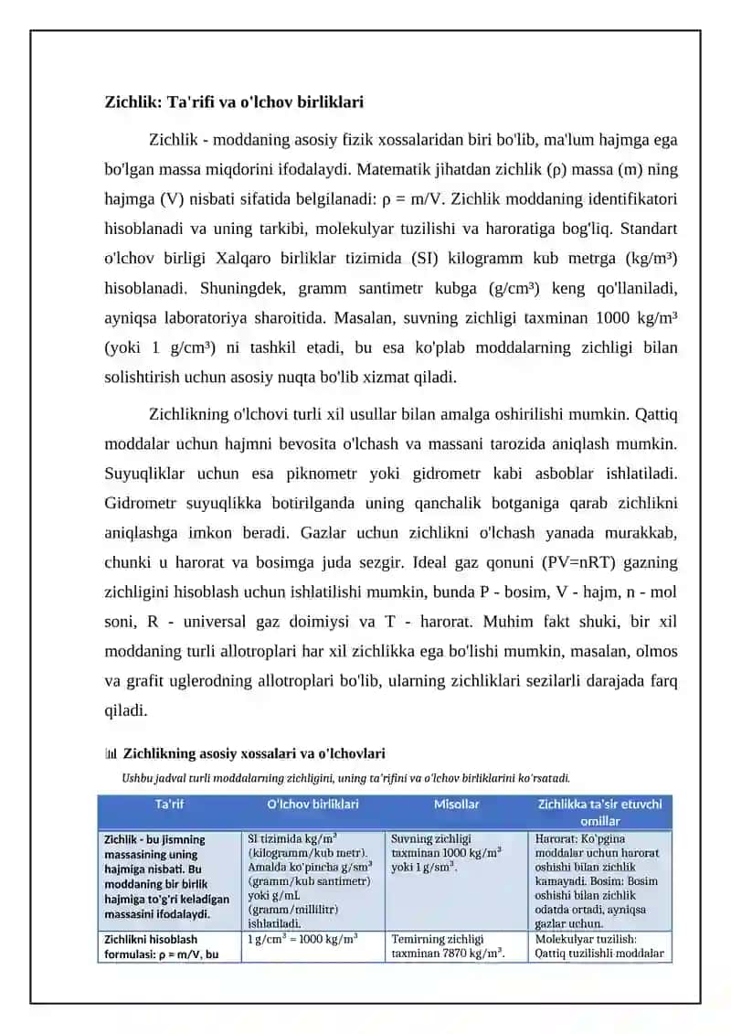Materiyaning asosiy fizikaviy xossalari va uning turli agregatholatlaridagi xususiyatlari 4