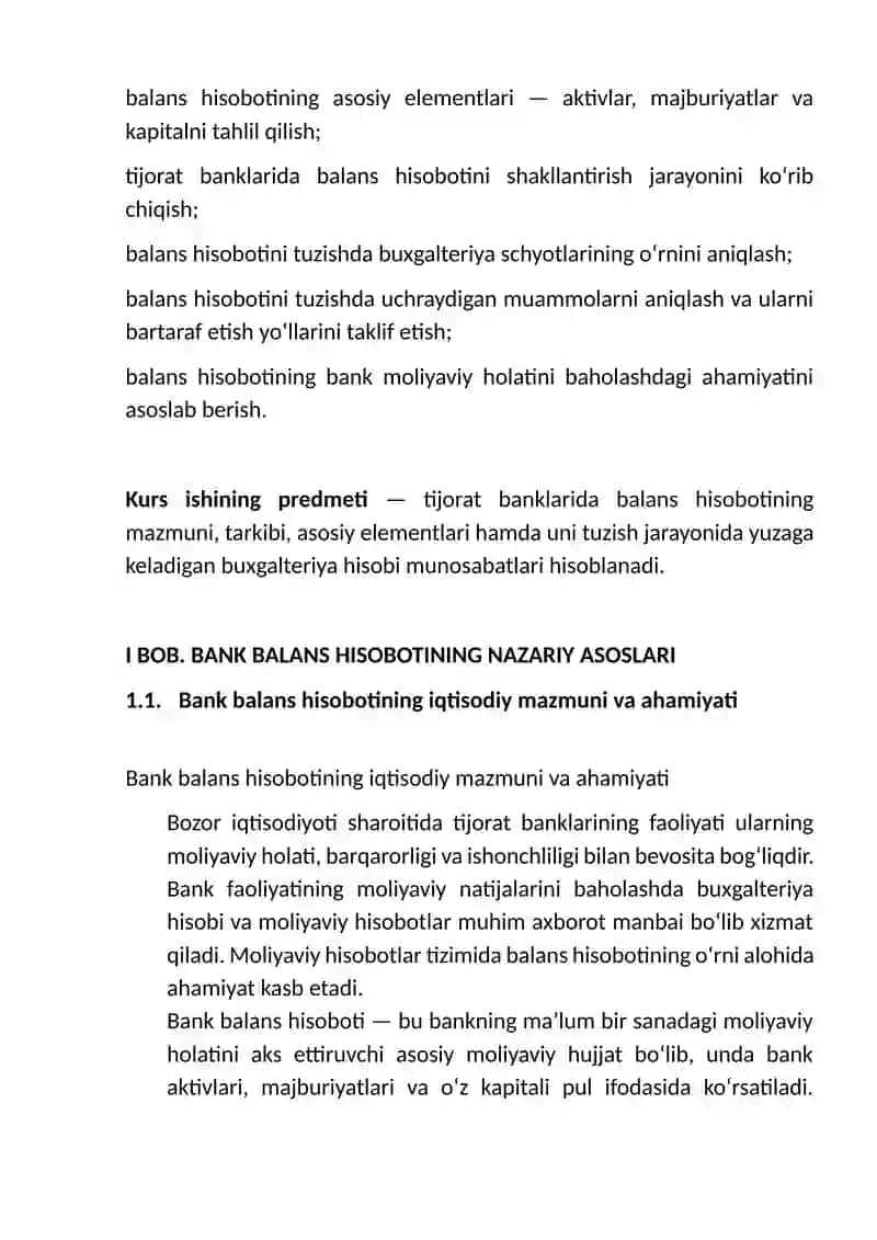 Balans hisobotining mazmuni, tarkibi, uning elementlari va ularni tuzish tartibi. 4