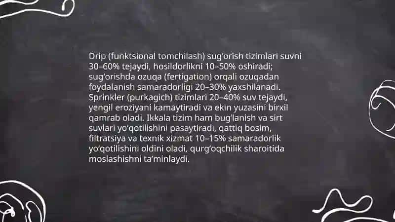 Iqlim oʻzgarishlari oqibatlariga moslashish va tabiiy resurslardan oqilona foydalanish yoʻllari 4