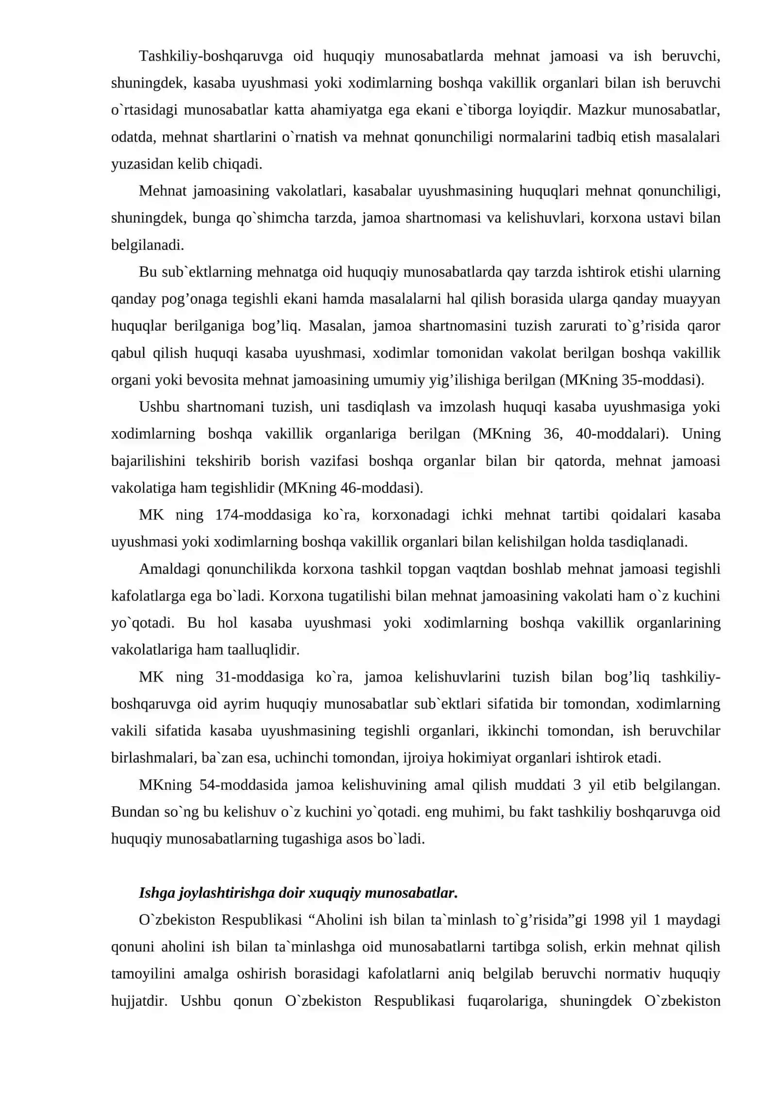 Mehnatga oid huquqiy munosabatlar 4