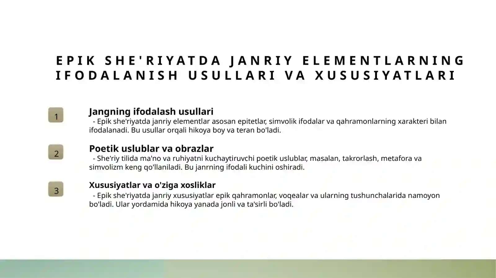 Manbalarning janriy òzga xosliklari, gloss, interpoyatsiyalar ( izoh va hoshiyalar). Malikai Dilnavoz dostoni. 4
