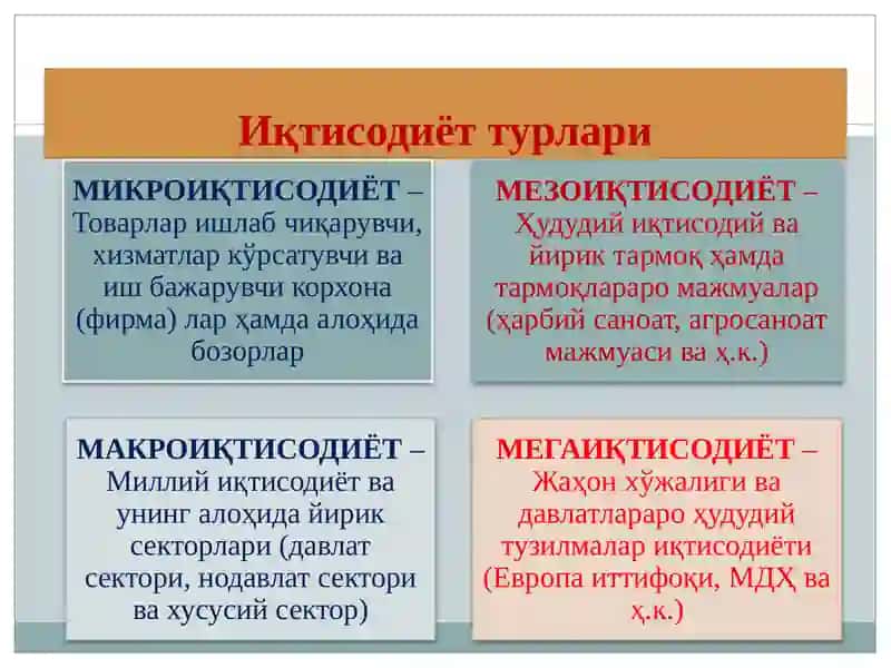 Иқтисодиёт турлари 4