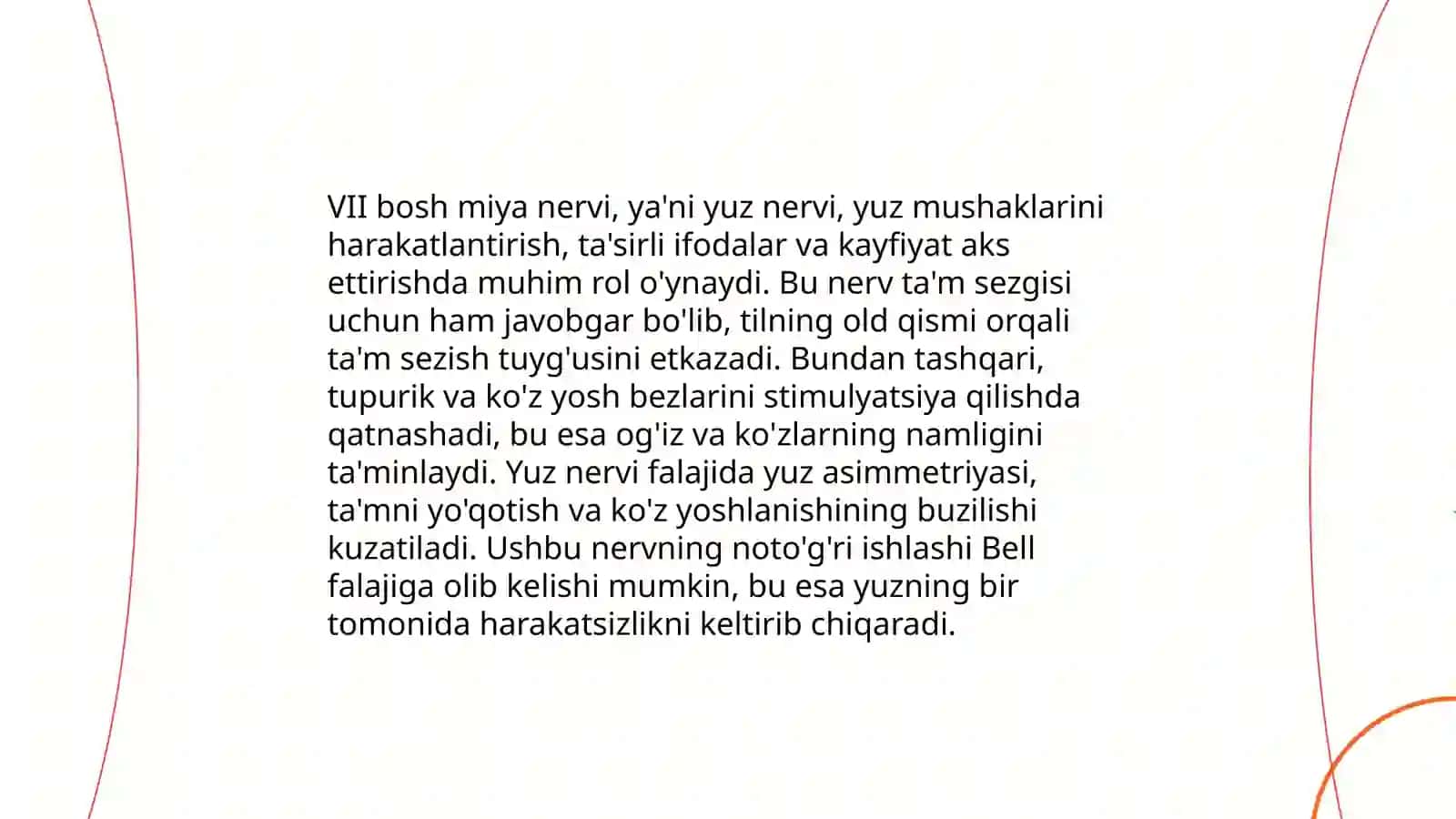 VII juft bosh miya nervining funksional va klinik anatomiyasi 4