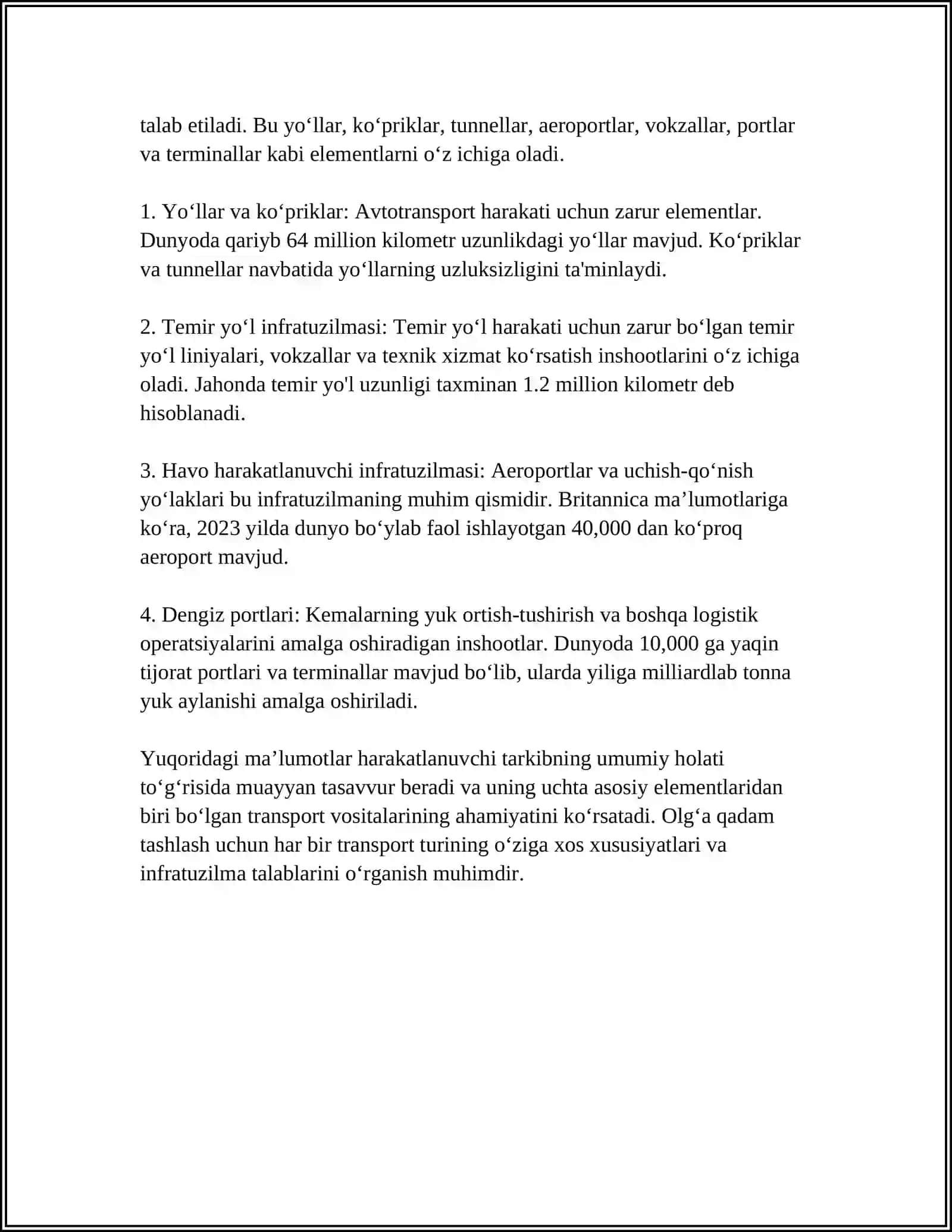 MUSTAQIL ISH Mavzu: HARAKATLANADIGAN TARKIB TASNIFI 4