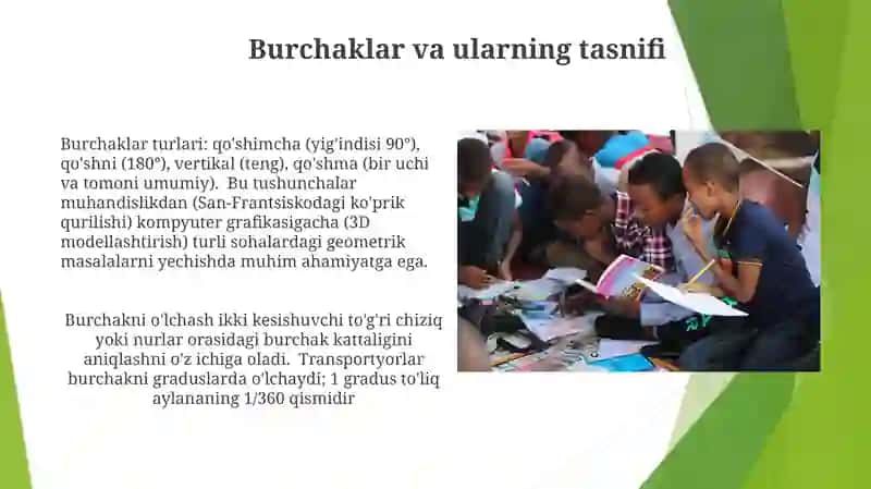 Burchak o‘lchovlari turlarini o‘rganish 4