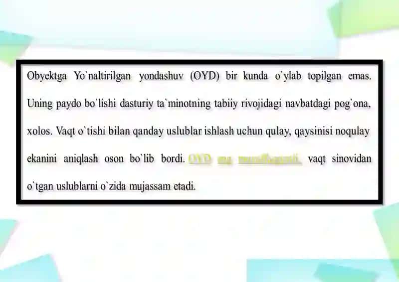 Tibbiyotda obyektga yonaltirilgan obyektdasturi 4