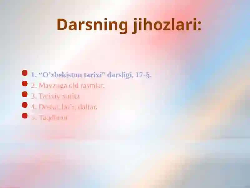 “Qoraxoniylar davlati va Movarounnahr” mavzusida 7-sinf uchun ochiq dars ishlanmasi 4