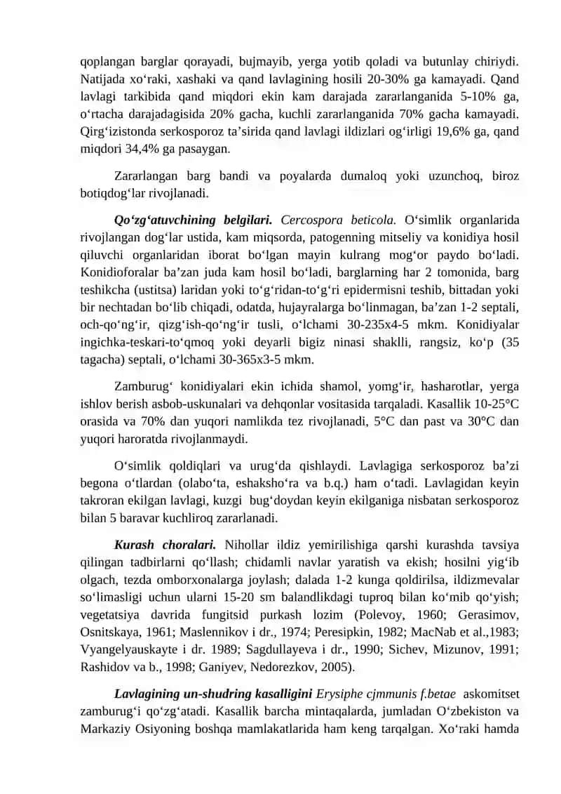 Lavlagi kasalliklari va ularga qarshi kurash choralari 4