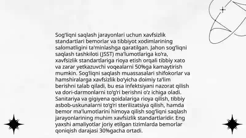 Tibbiyot amaliyotida gigiena standartlari 4