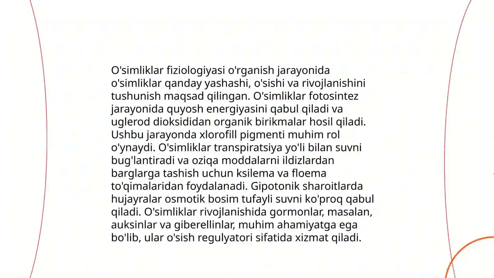 O‘simliklar anatomiyasi, fiziologiyasi 4