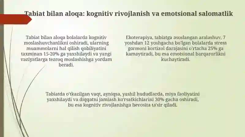 Pedogogpsixologlarning bolalar tarbiyasida tabiatning ahmiyatlarini o'rganish 4